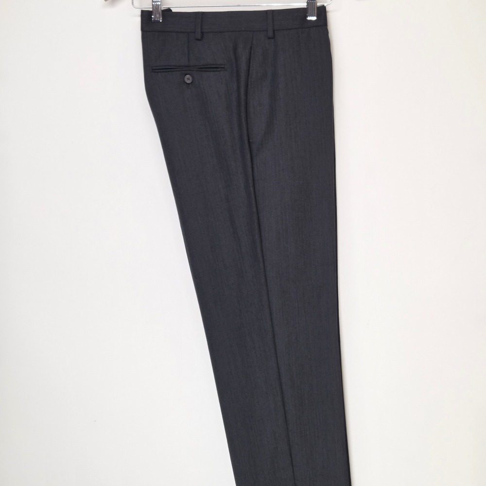 Lauren Ralph Lauren 42R 36W Charcoal Herringbone Wool Suit 2-Button Notch Lapel - Picture 7 of 16